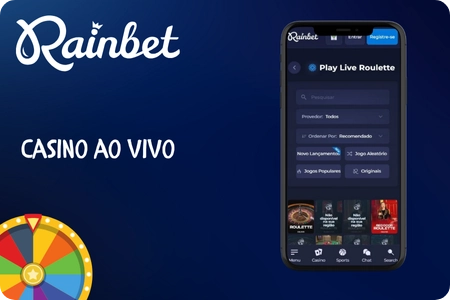 Rainbey ao vivo com crupiês reais