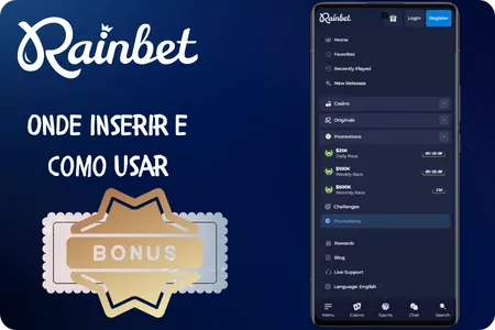 Rainbet Onde inserir e como usar