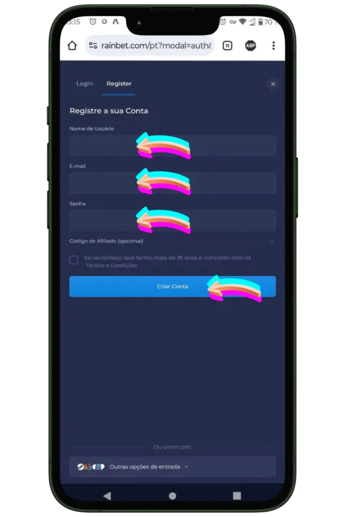 rainbet-criar-conta-formulario