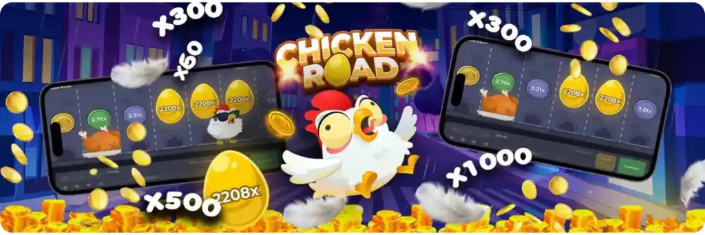 Banner do jogo Chicken Road Rainbet